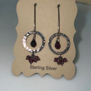 Rhodolite earrings
